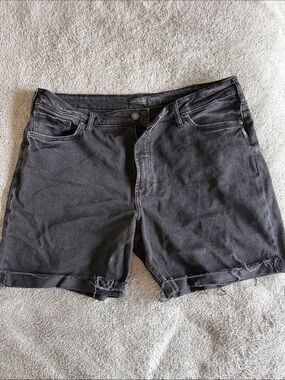 Black Cutoff Denim Shorts